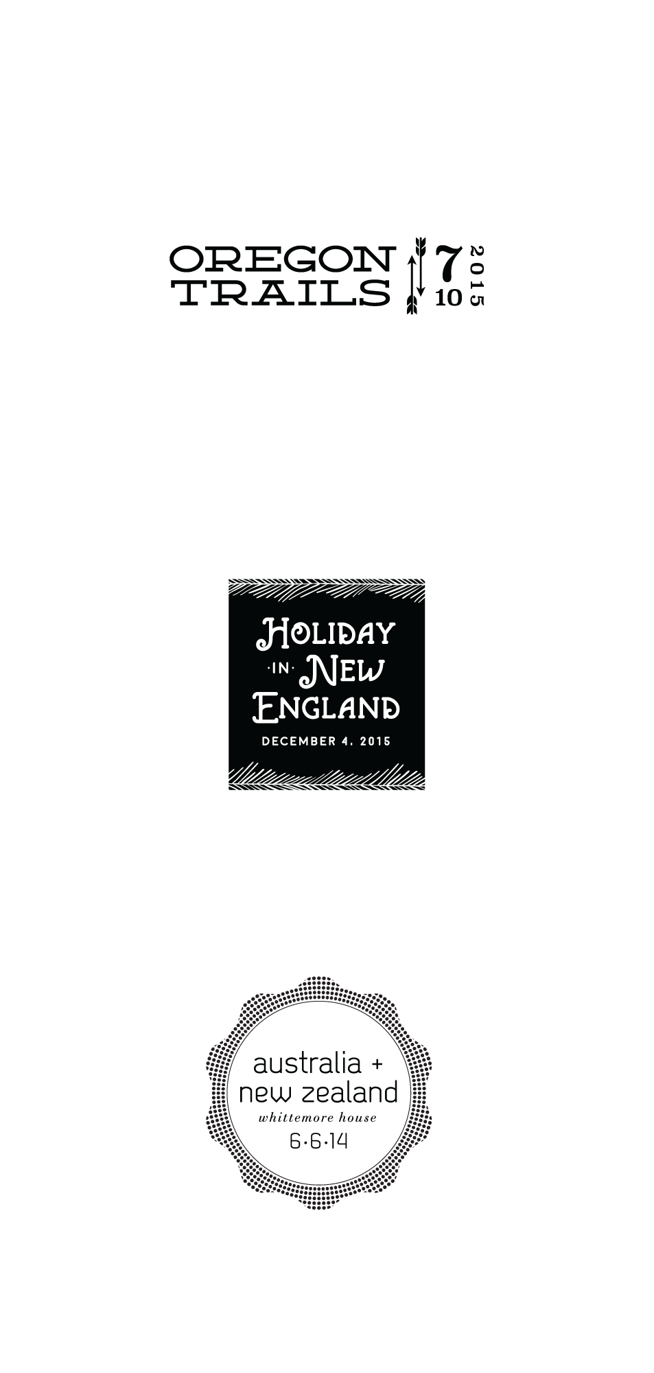 Oregon, Holiday in New England + Australia/New Zealand stamps