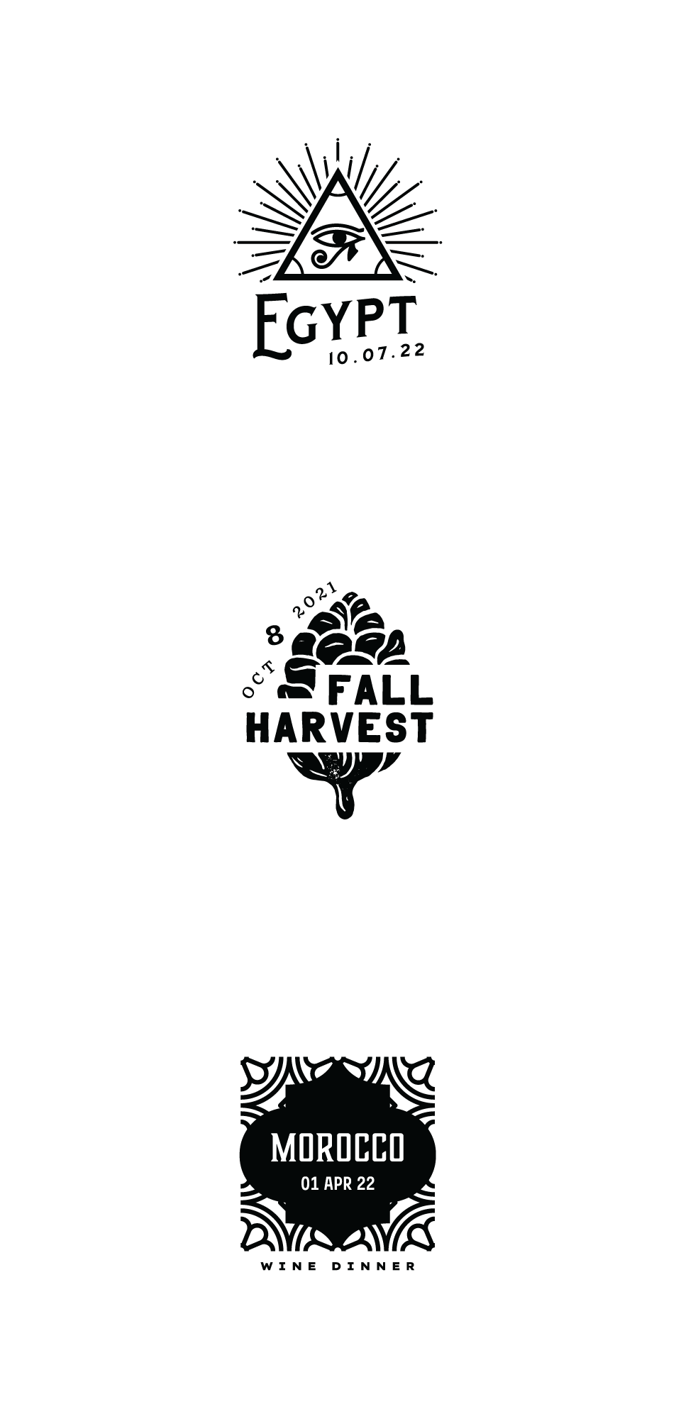 Egypt, Fall Harvest + Morocco stamps