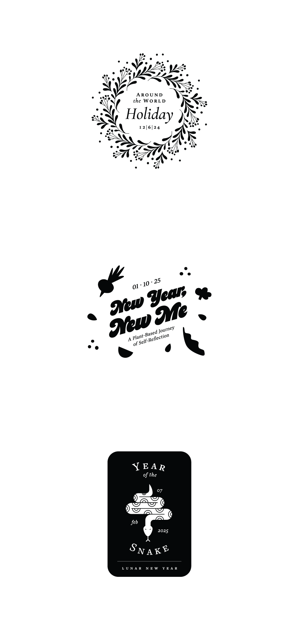 Around the World Holiday, New Year, New Me + Year of the Snake stamps