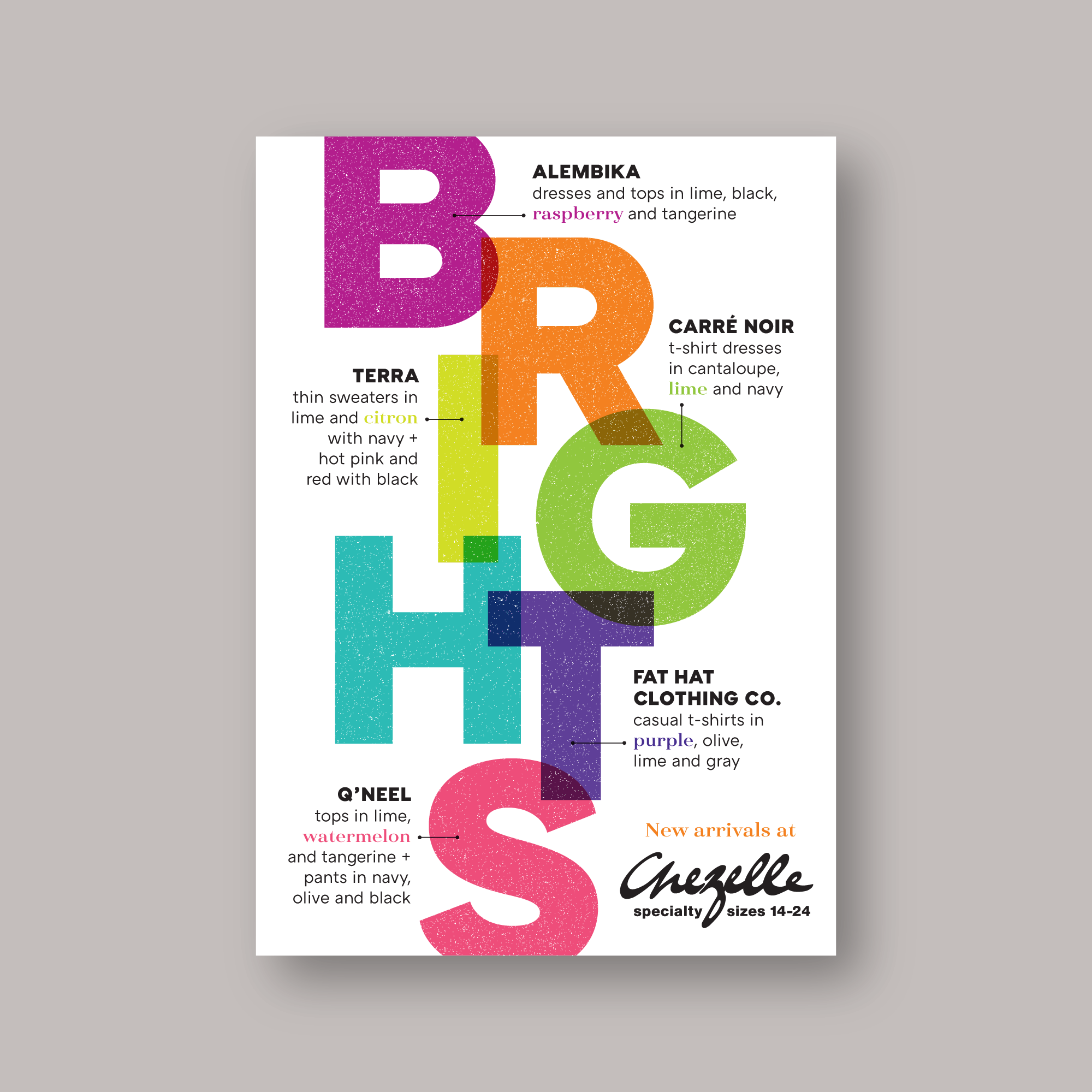 new arrivals postcard