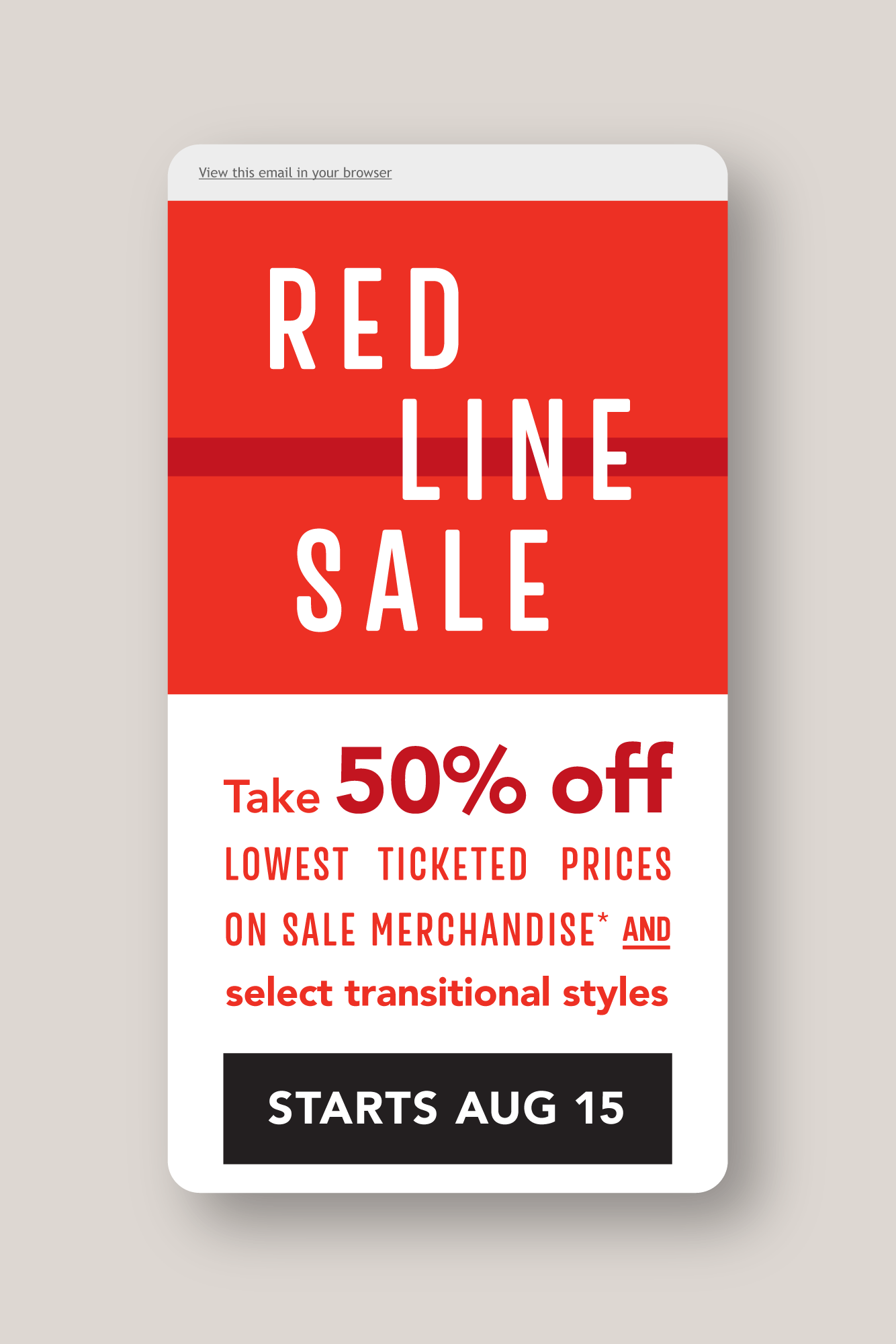 sale email