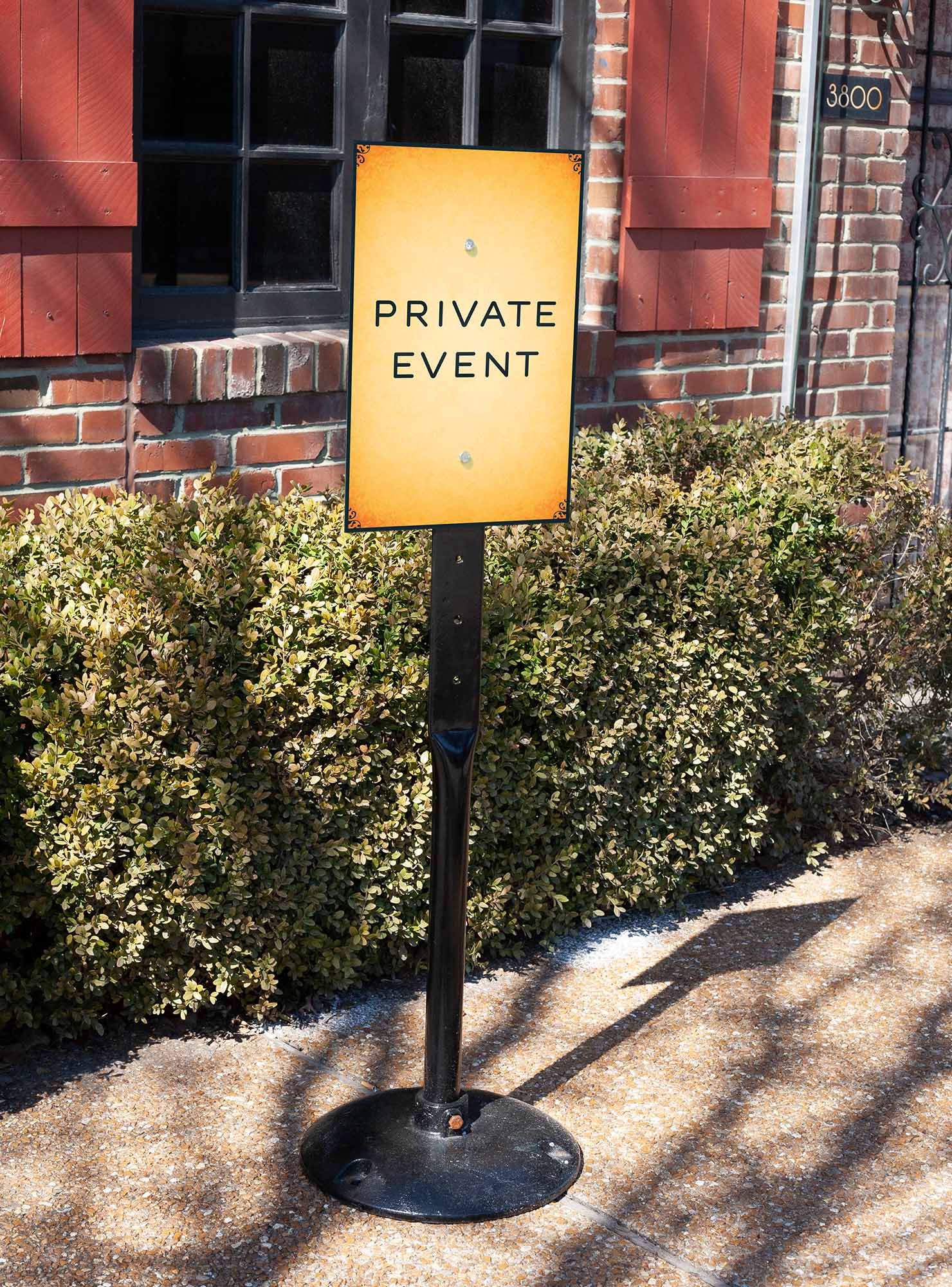 private event sign