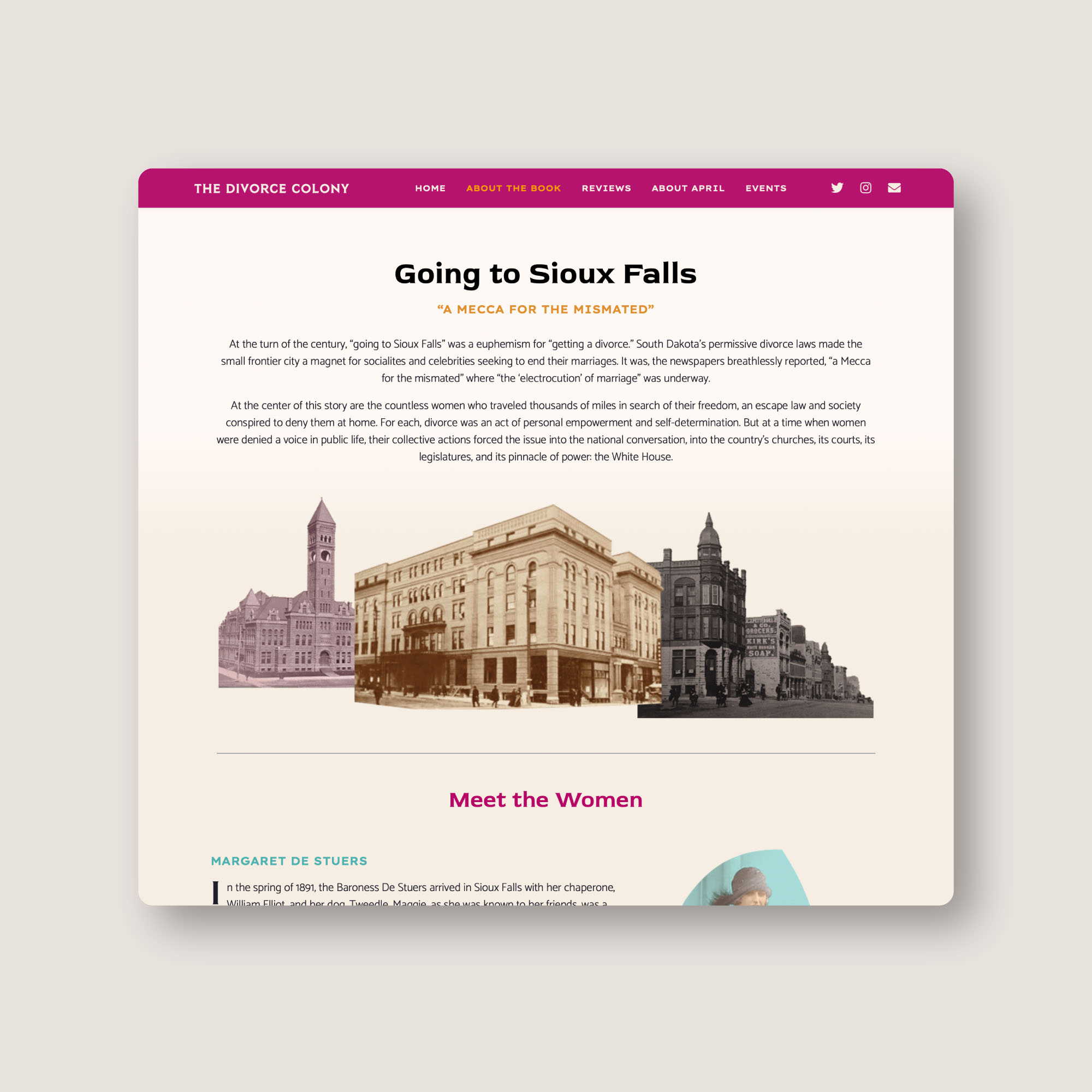 website About the Book page