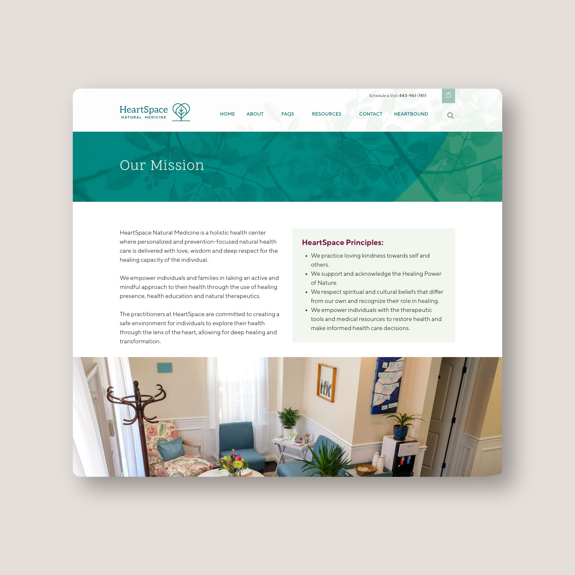 website Mission page