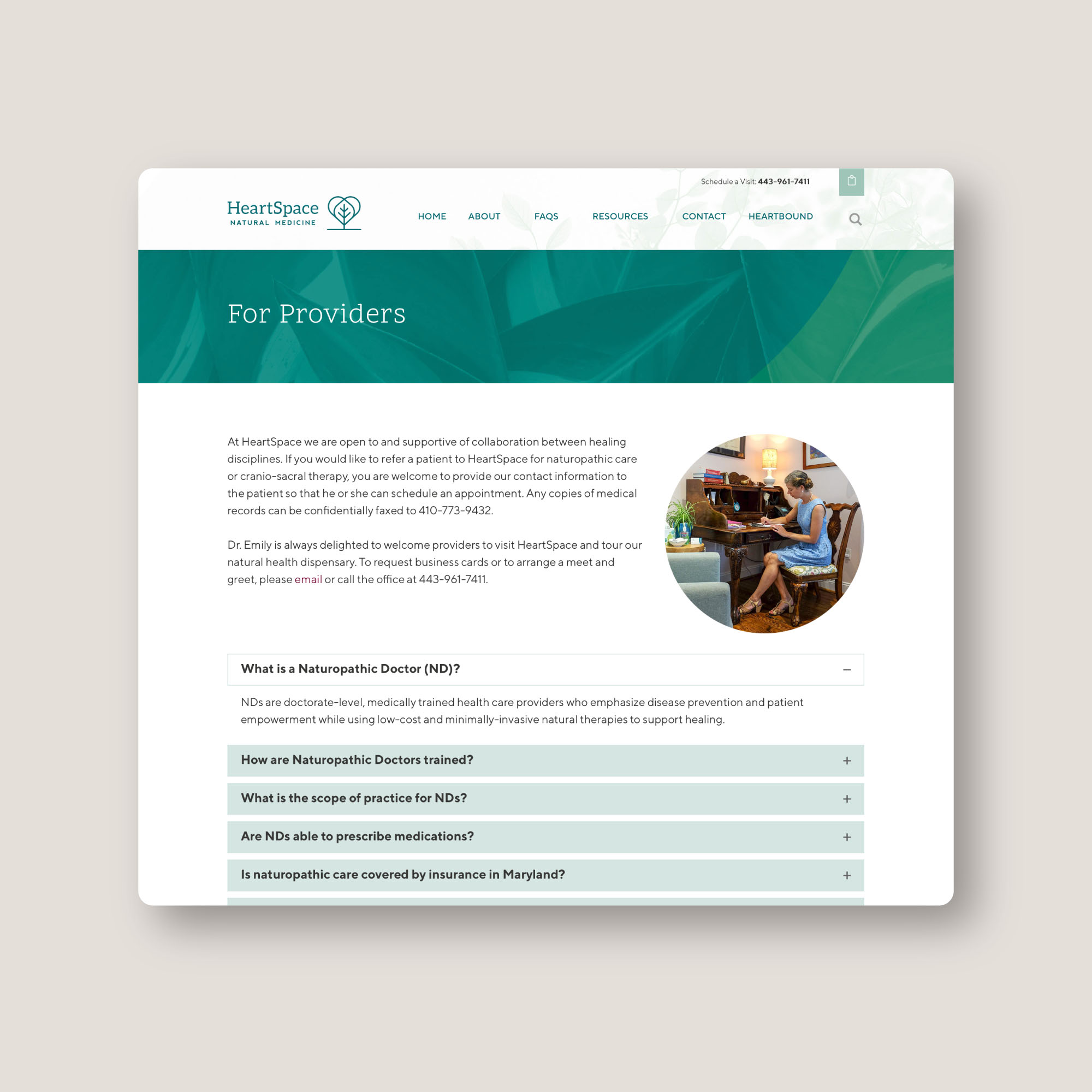 website For Providers page