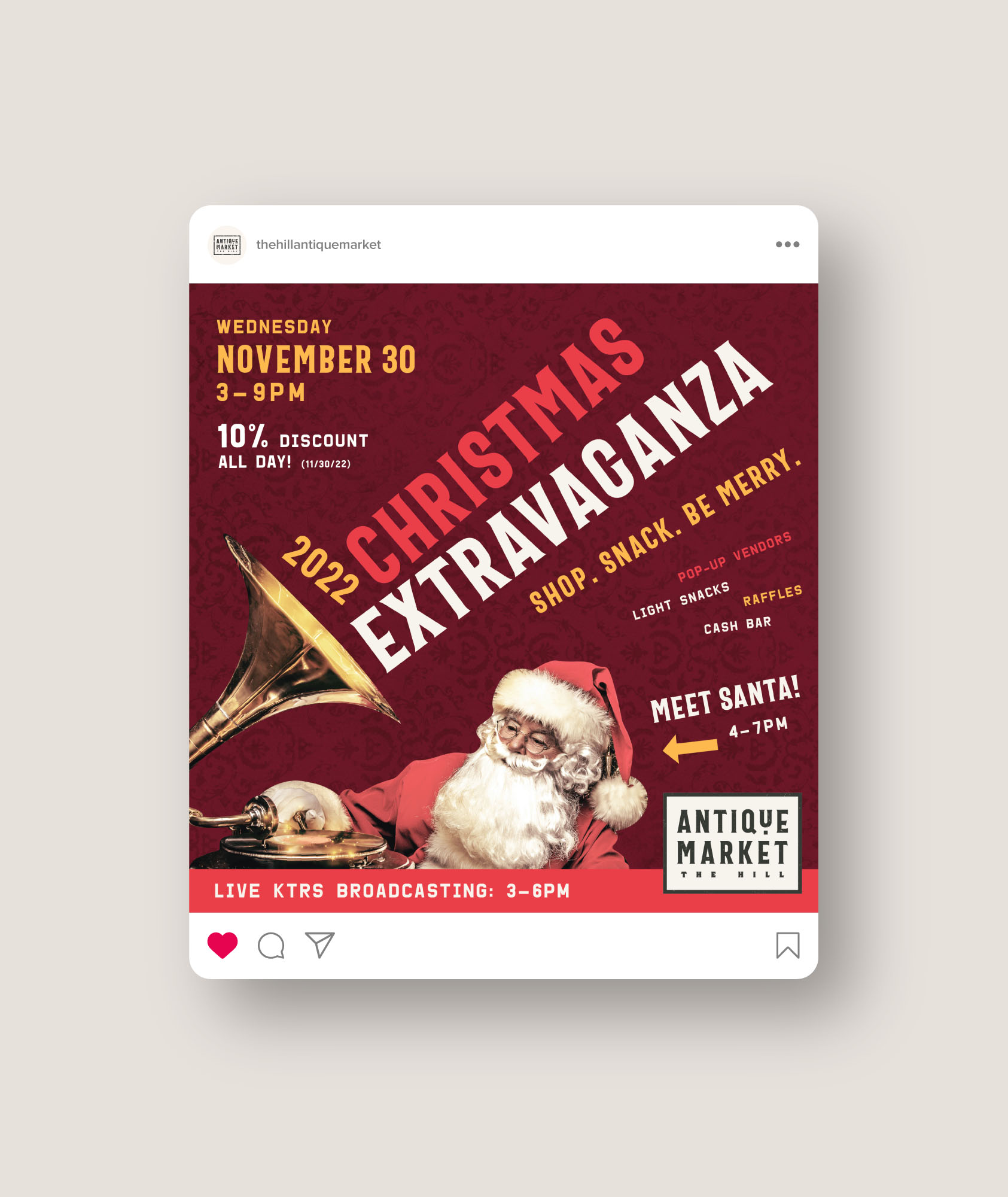 Christmas Extravaganza social media graphic