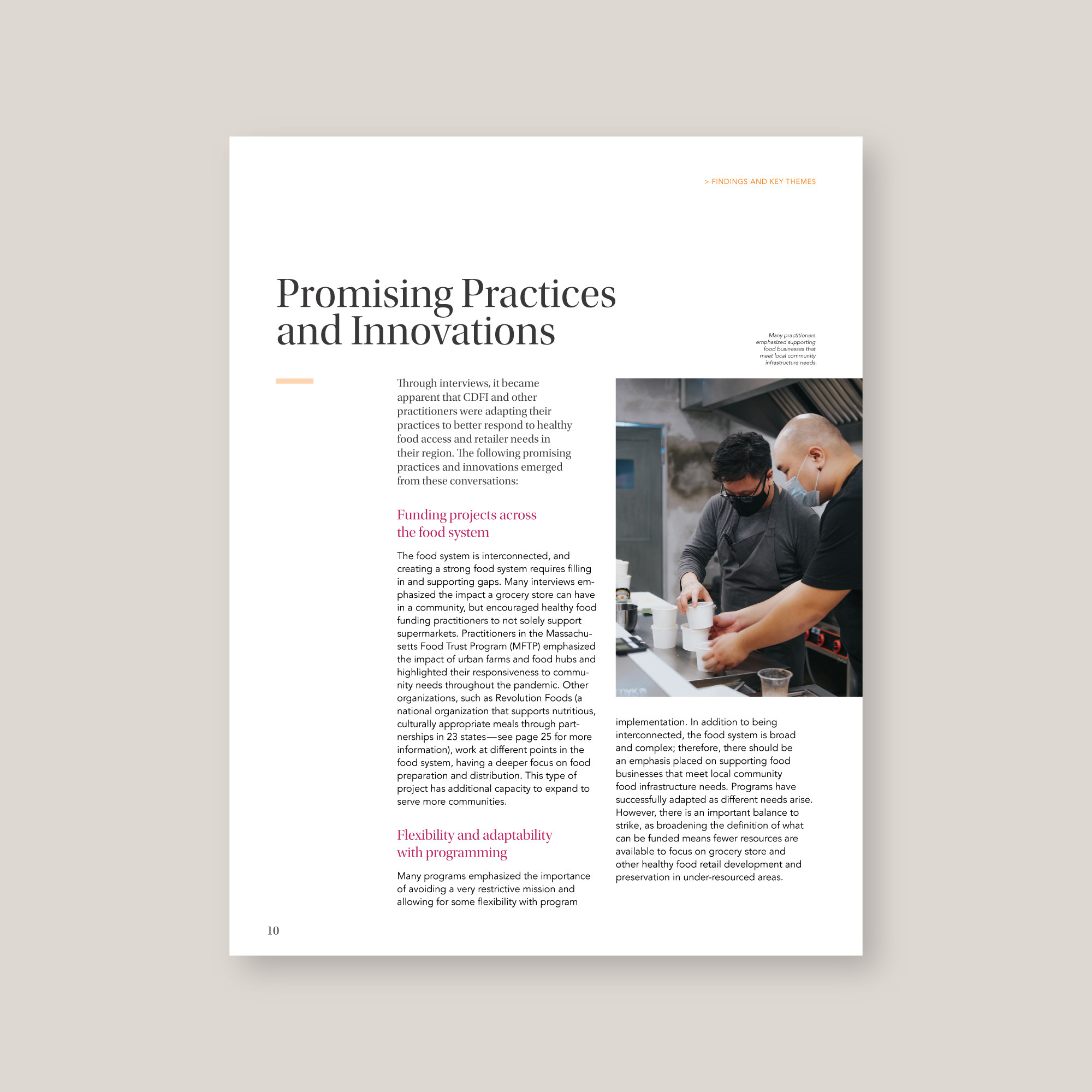 Promising Practices and Innovations page