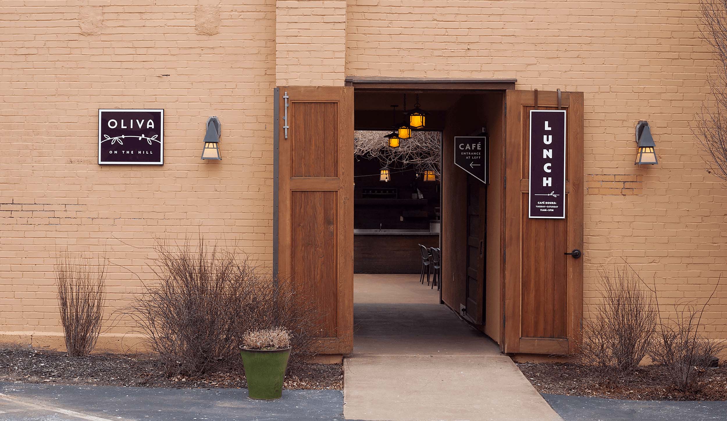 exterior sign, cafe sign entrance sign + lunch sign