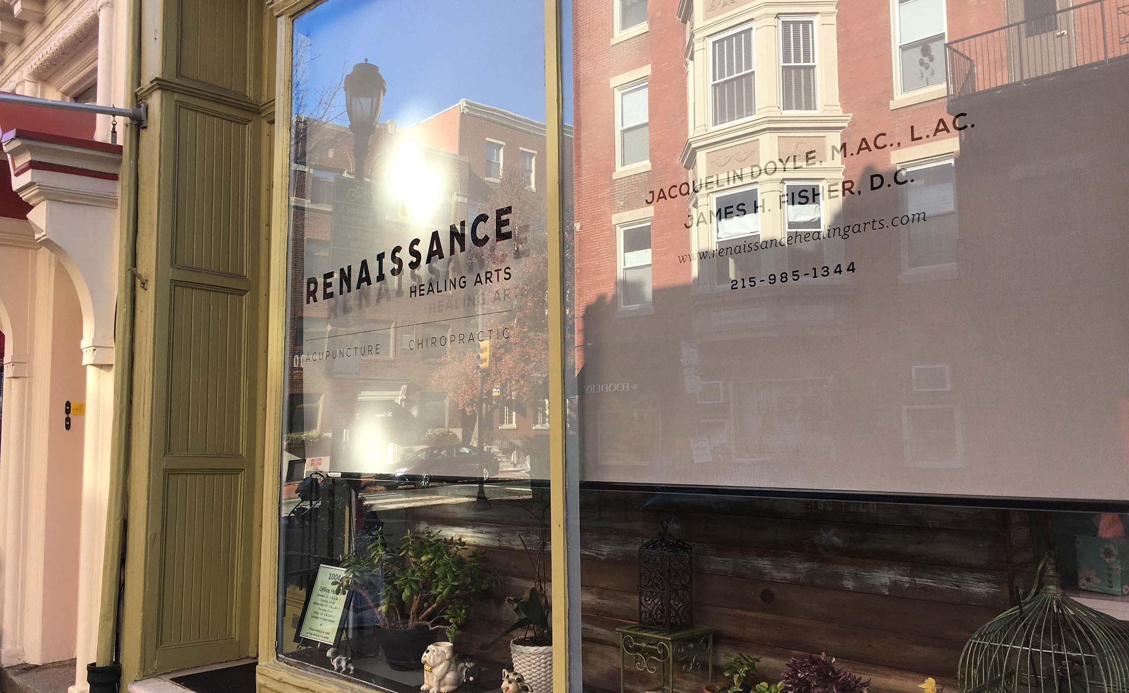 Renaissance Healing Arts window graphics