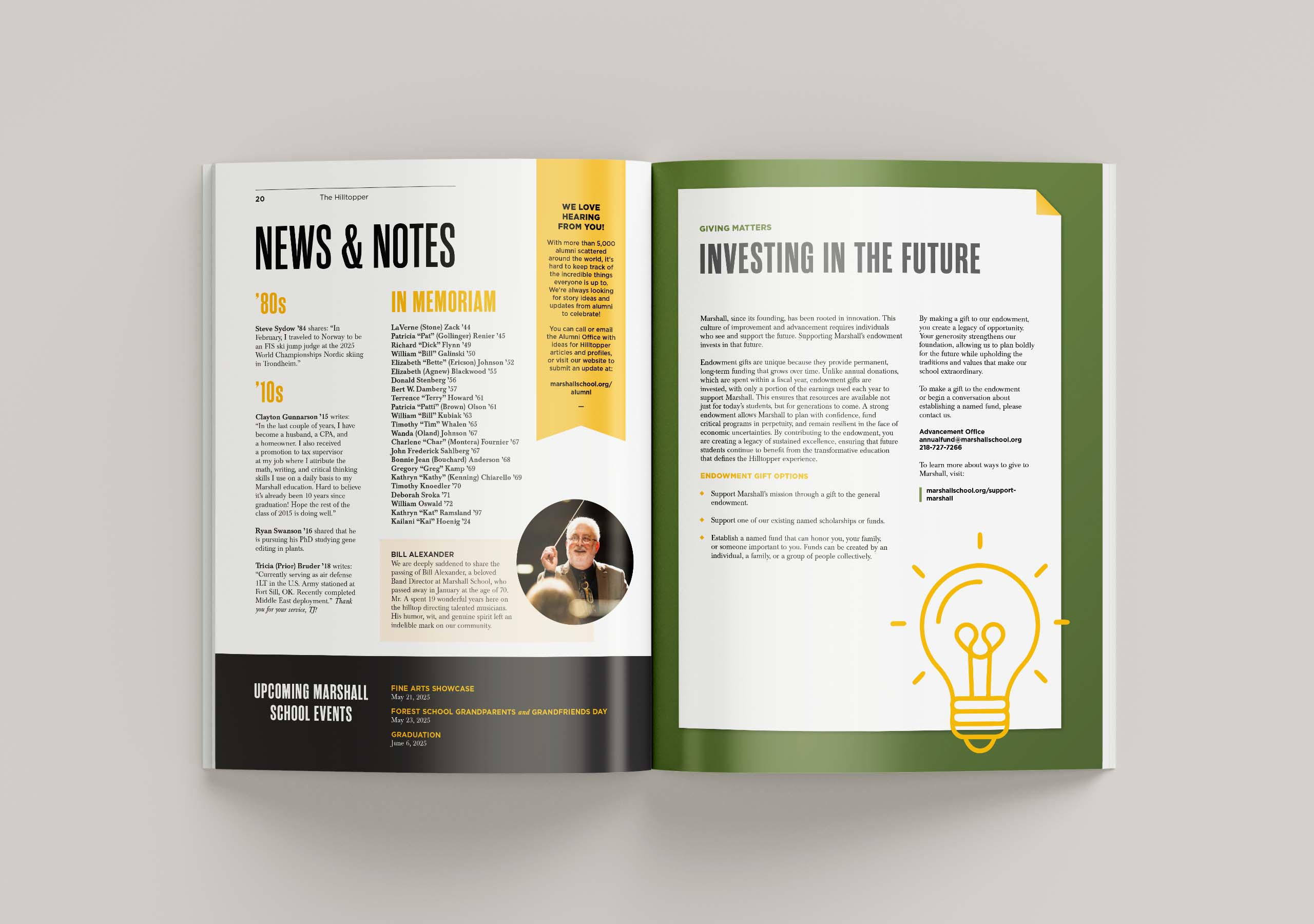 News & Notes + Investing in the Future spread